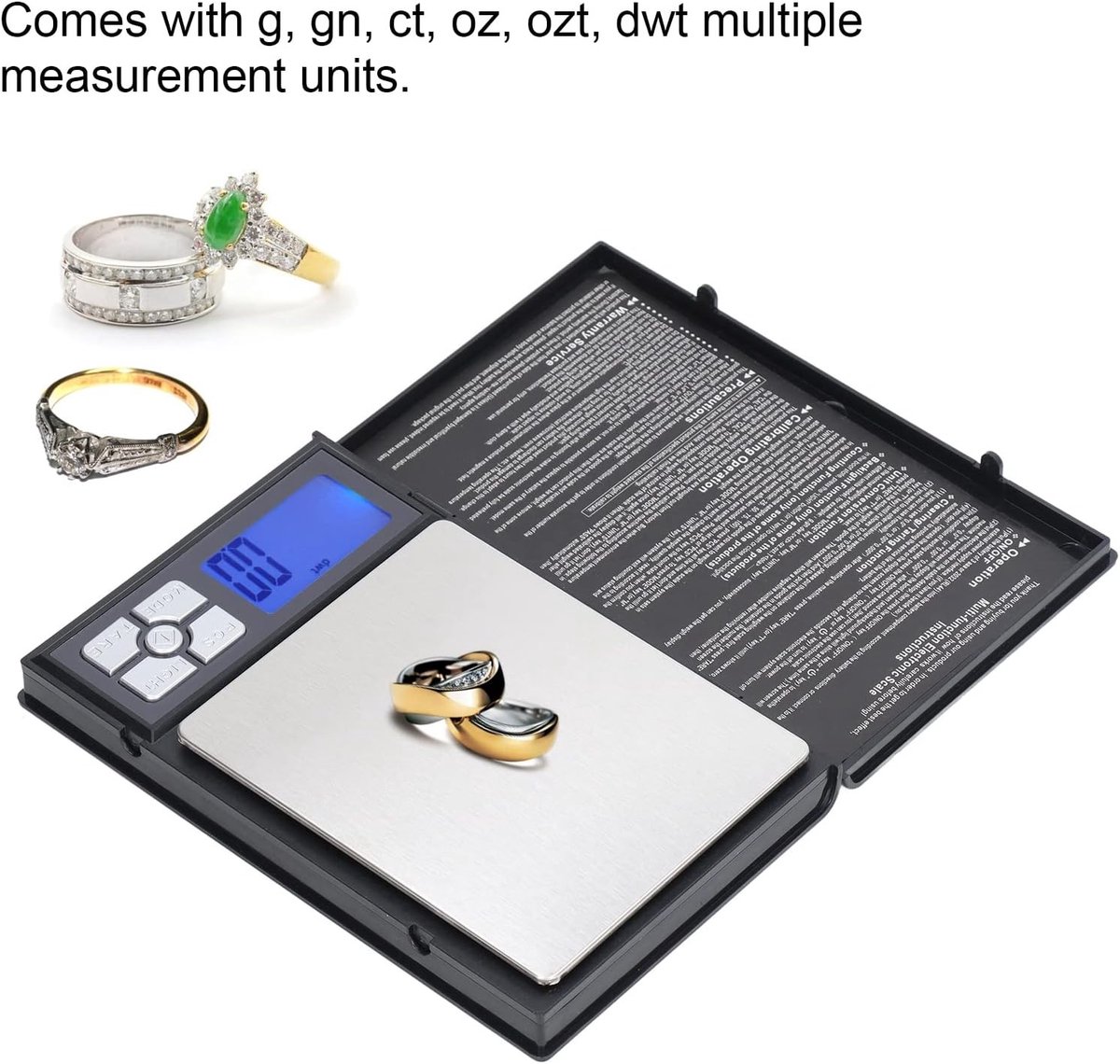 Digitale Keukenweegschaal - Zwart - 2000 g Bereik - Hoogwaardige ABS en Roestvrij Staal - Voor Voedsel en Sieraden