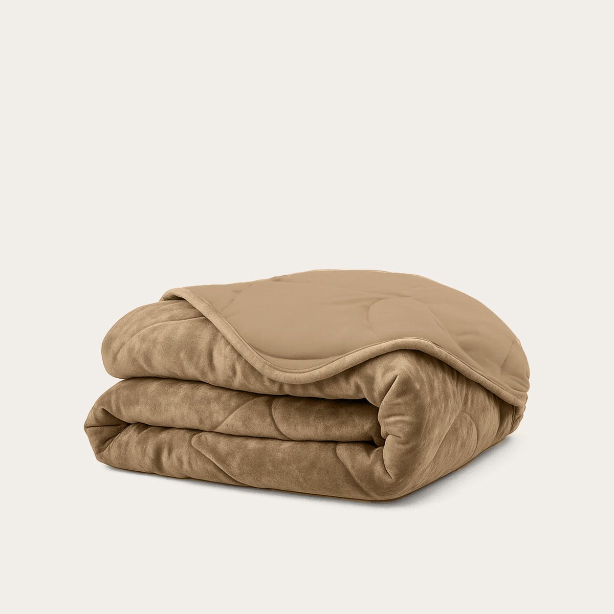 HappyBed Dekbed zonder overtrek 140x200 - Puffy - Wasbaar dekbed - Dekbed zonder hoes - Hoesloos Dekbed - Taupe