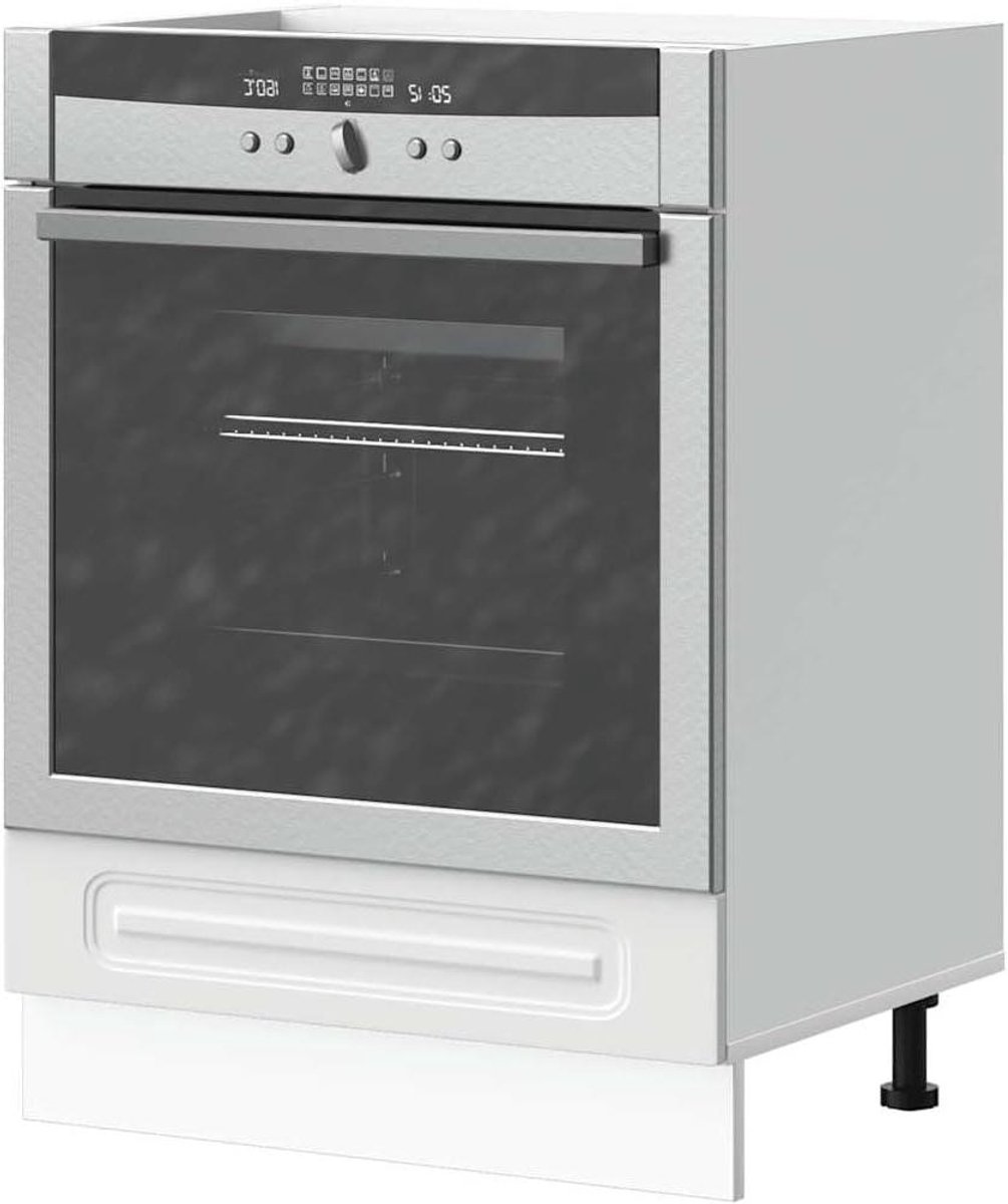 Keukenkast - Ovenkast Opbergkast - Keuken Organiseren - Verstelbare Voeten - 60 x 46 x 815 cm - Wit