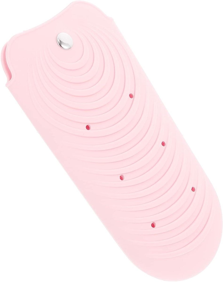 Opbergtas Krultang - Isolatiehoes Stijltang - Hittebestendig Opbergen - Antislip Ontwerp - 20x10cm - Roze