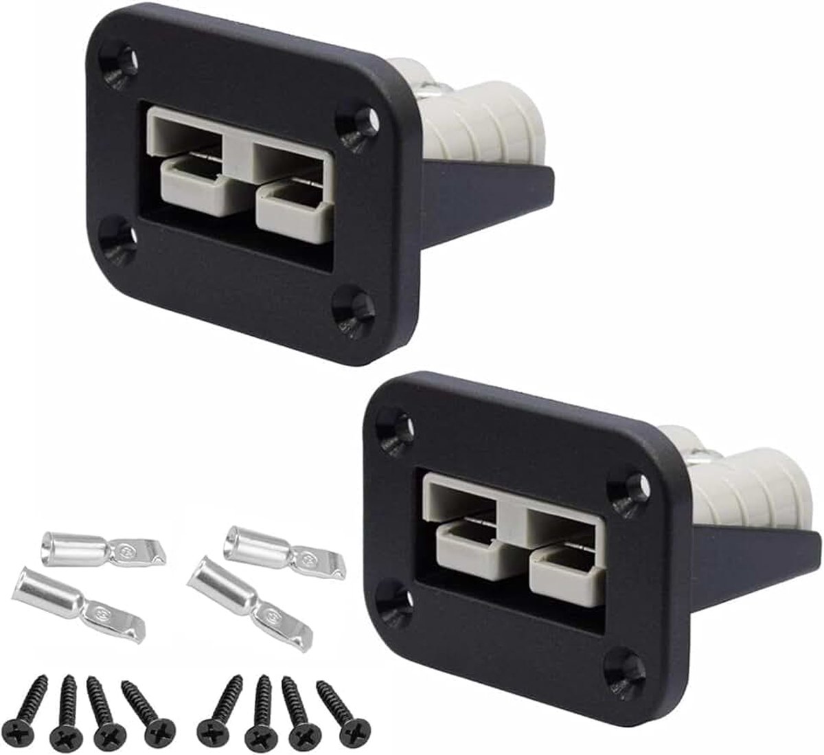 50 ampère batterijstopcontact met montageplaat voor Anderson SB50 plug-in board, inbouwmontage, 2 stuks