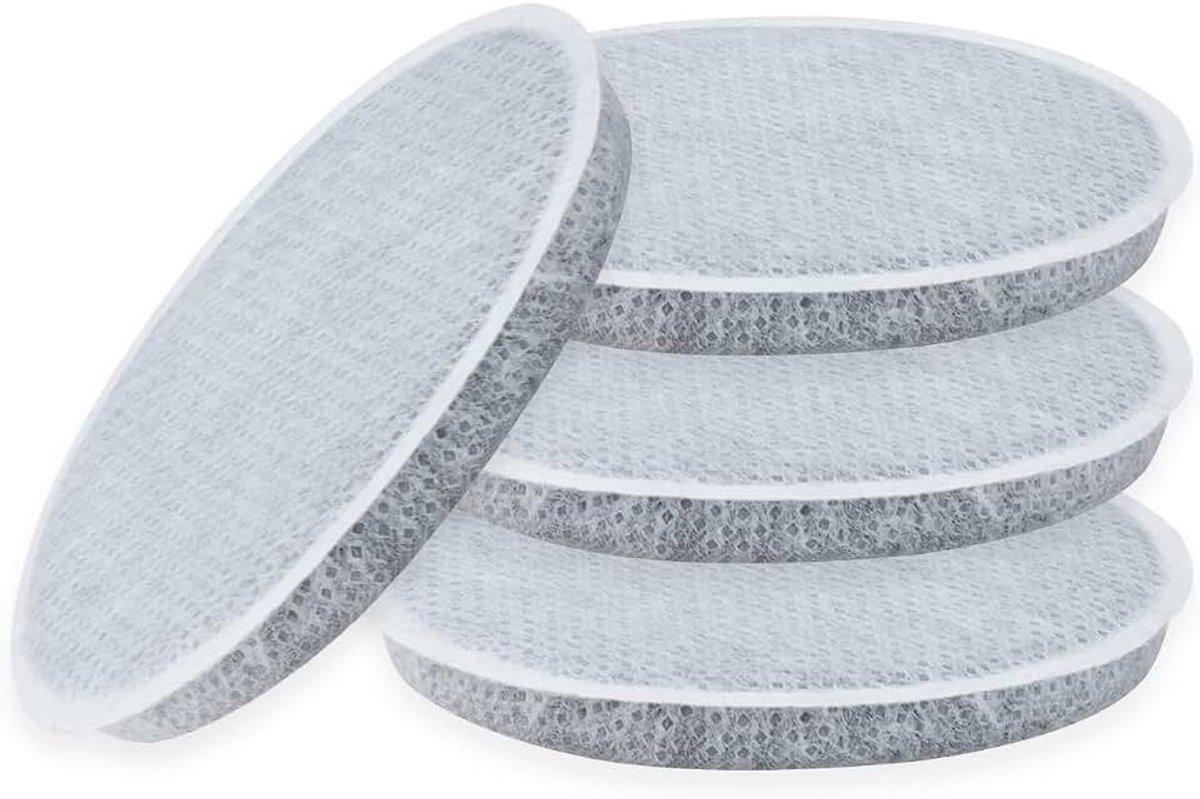 Waterfilter, compatibel met Brita Fill and Go waterfilter, flessen, reduceert chloor, deeltjes en andere verontreinigingen, 4 stuks