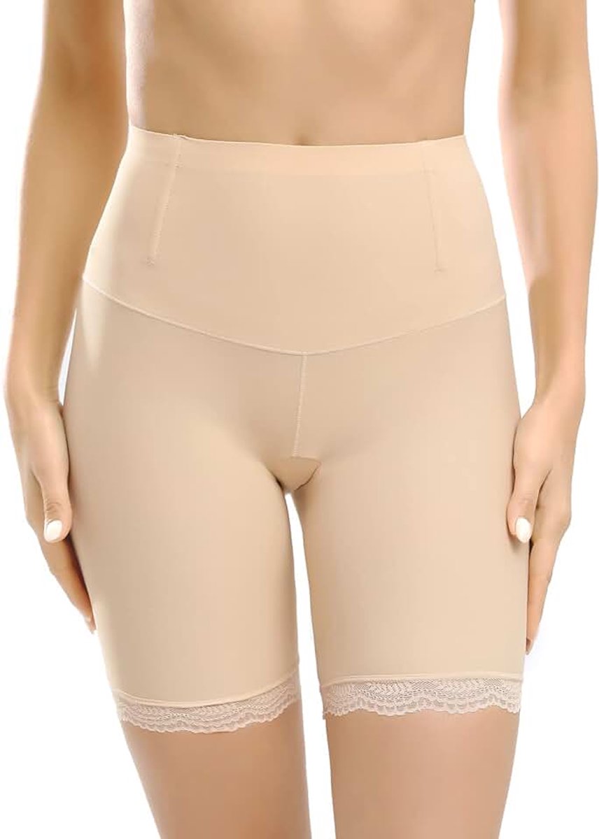 Dames Anti Schuren Shorts Buikcontrole Hoge Taille Kant Body Chub Wrijf Shorts Slipje Ijs Zijde Knickers Afslanken Slip Shorts voor Onder Jurken