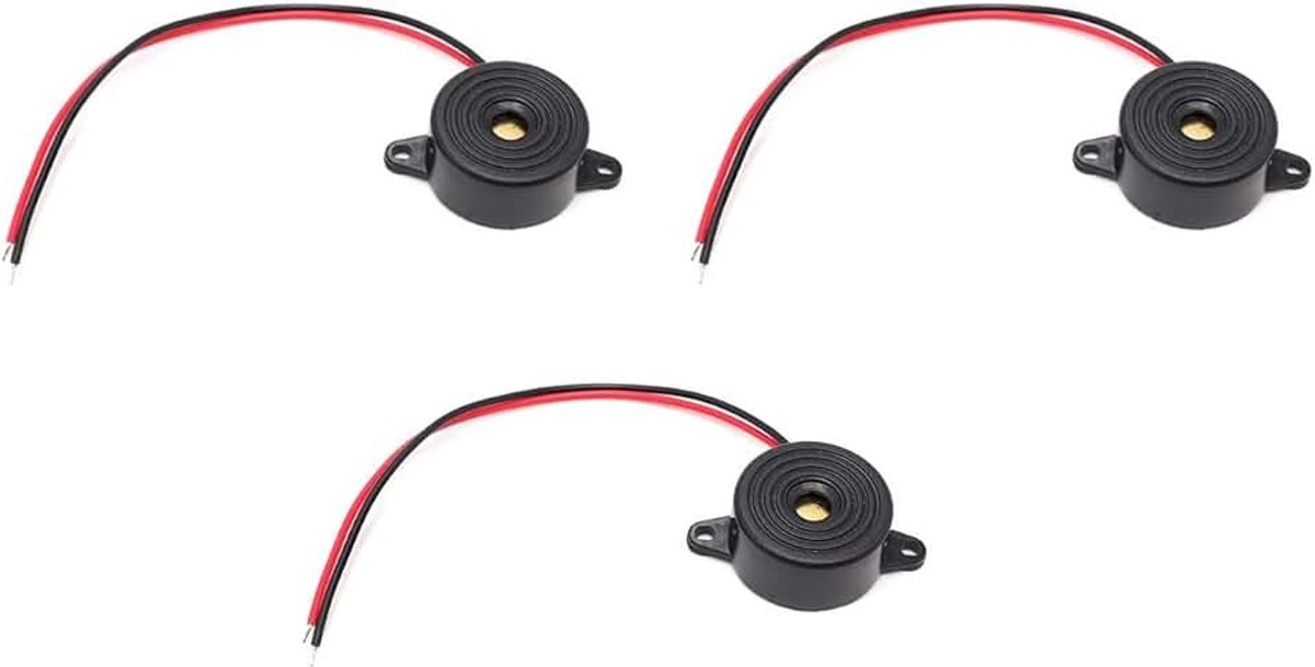 3 STKS DC3-24V Elektronische Zoemer, Elektronische Alarm Sounder, Piëzo Zoemer, Actieve zoemer alarm, Elektronische Alarm Zoemer met Draad Leads