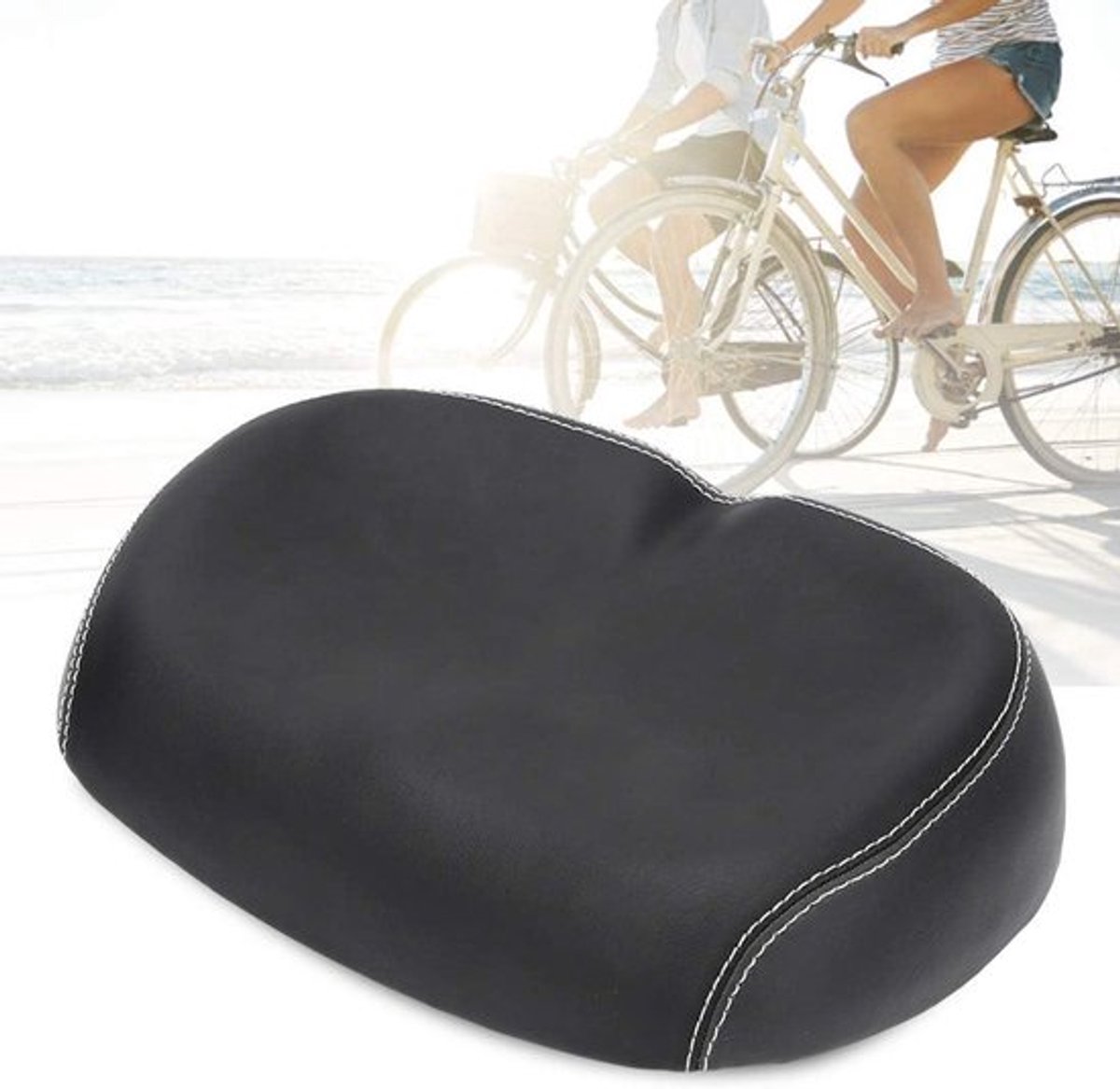 - Universeel Oversized Comfort Fietszadel - Vrouw - Geen Neus - Bergwegfiets - Geschikt voor Fietsmonary