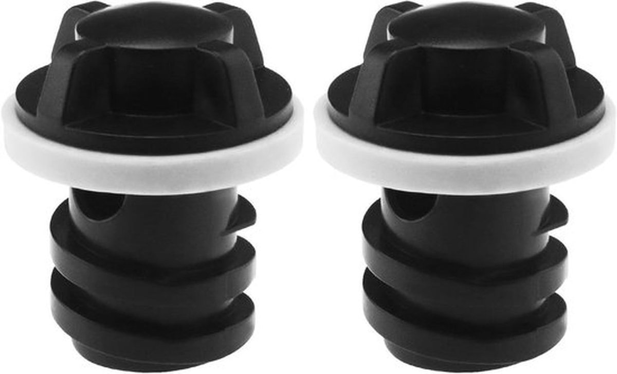 - Afvoerpluggen - Koelbox Accessoires - Zwart - Vervanging - Compatibel met Yeti en RTIC - Geschikt voor Tundra - 2 Stuks - 3,9x4,65x2,78cm