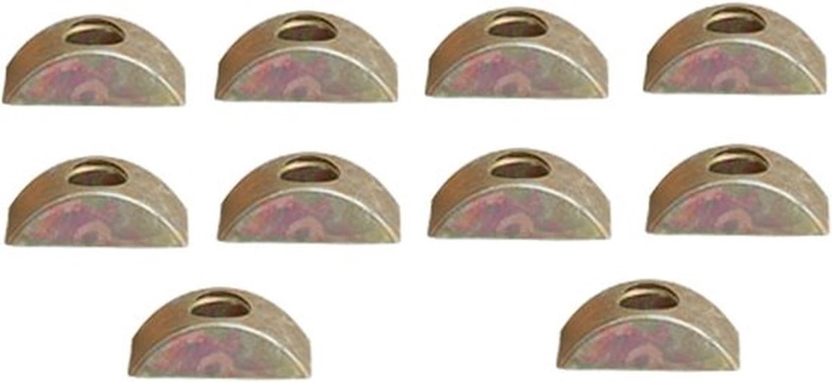 10 stuks halve maanmoeren, M6 ijzeren meubelverbindingsmoeren, halve maanmoeren spacer voor wasmachine, voor bed, kast, stoel en garderobe