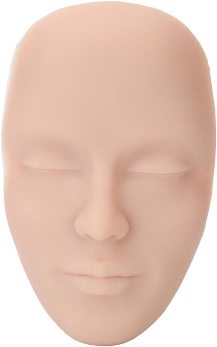 Oefengezicht voor Make-up, Realistisch 3D Bord met Make-upborstels, Siliconen Mannequin Gezicht - Voor Beginners en Make-upartiesten - Herbruikbaar
