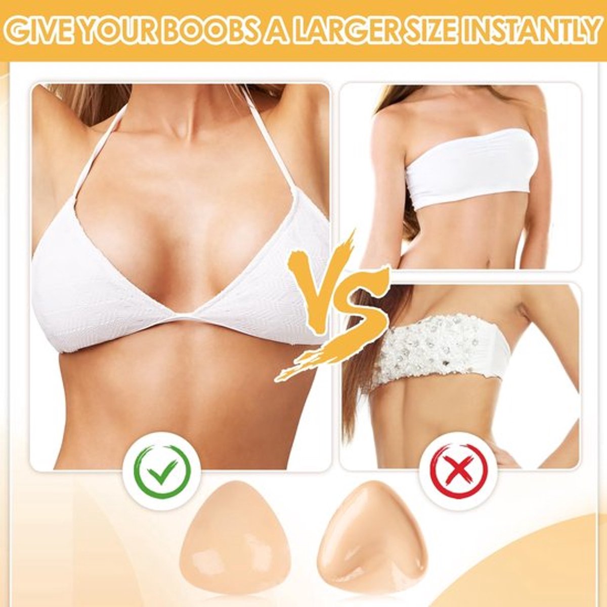 Plakbeha Waterdicht - Zelfklevende Beha - Push-up Pads - Onzichtbare Beha - Rugloze Shaping-bh - Comfortabele Pasvorm