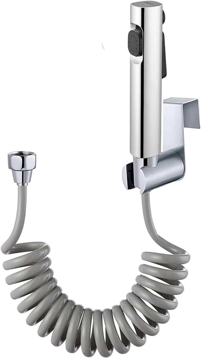 Bidet handdoucheset, dubbele straalmodus, mondstuk, ABS-kunststof, babystoffen luier-sproeiset met watertankhaak en flexibele ABS-doucheslang van 150 cm voor water, sanitair, toiletten en bidet,