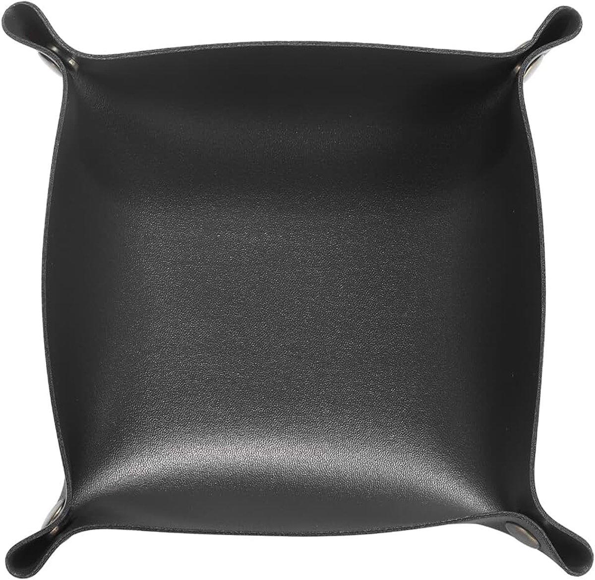 PU-lederen plank unisex opvouwbare kleine plank draagbare entreetafel nachtkastje nachtkastje zijtafel voor sleutels portemonnee horloge sieraden kubus, zwart