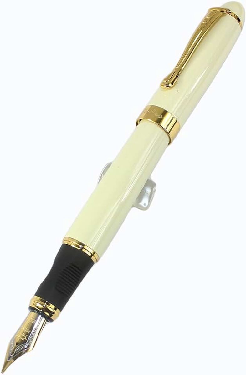 Mode elegant Jinhao 450 witte vulpen met gouden clip