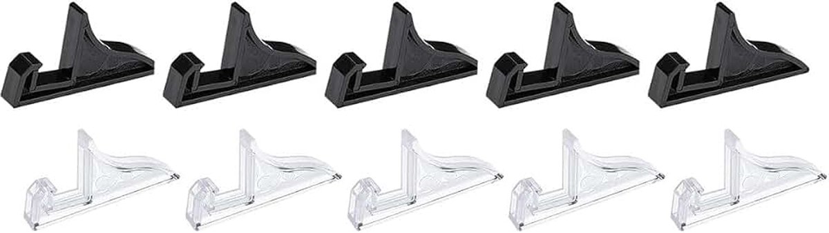 Ezelstandaards Plastic Fotolijst Displaystandaards Zwarte Transparante Plaatstandaardhouder Foto Display Ezel Voor Boek Plaat Plaquette Foto Platter Collectibles