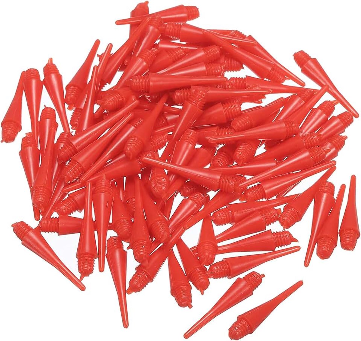 Plastic dartpunten 100 Pack 2BA schroefdraad zachte dartpunten plastic punt zachte punt rood