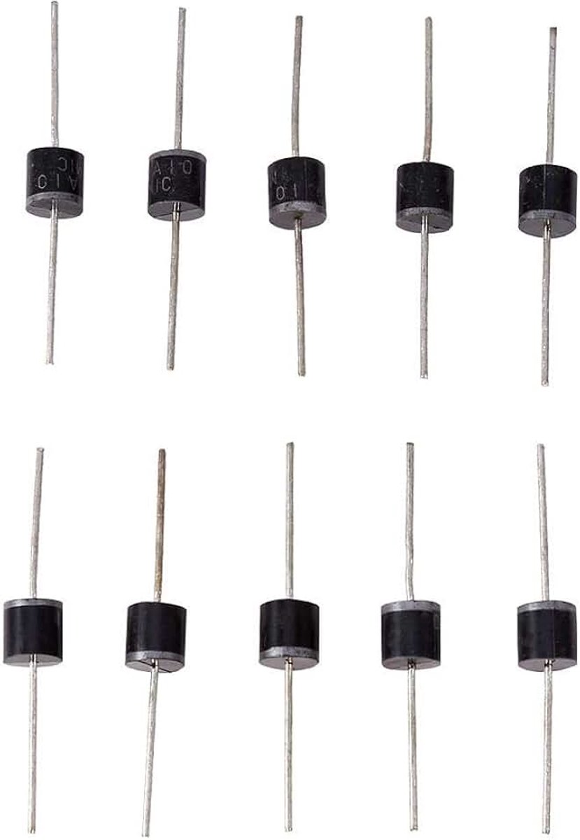 10A10 10A 1000V diode voor automotive gelijkrichterschakeling, isolatie, spanningsregelaar bescherming tegen omgekeerde polariteit codering modulatie frequentie modulatie etc, 50st
