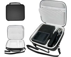 Tas voor Canon SELPHY CP1500/CP1300/CP1200 mobiele fotoprinter, verstelbare schouderriem, PU-materiaal waterdicht (zwart, alleen koffer)