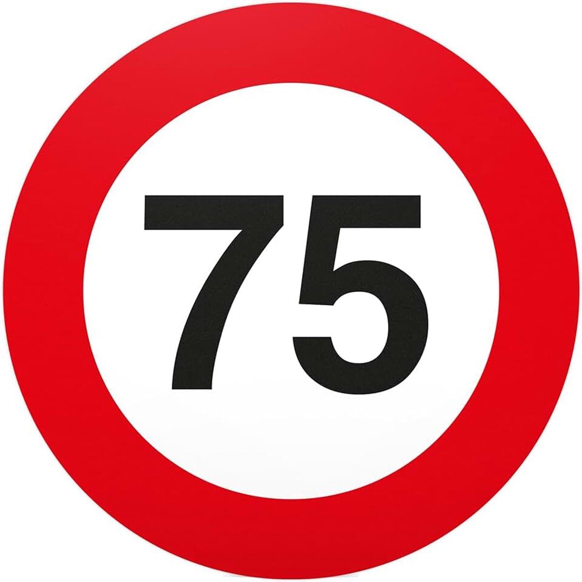 75 verjaardag verkeersbord - bord cadeau 75e verjaardag cadeau-idee verjaardagscadeau vijfenzeventigste verjaardagsdecoratie feestdecoratie party accessoires verjaardagskaart