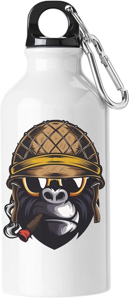 Bidon Wit - Waterfles Herbruikbaar - Outdoor Hydratatie - Aluminium Fles - 500 ml - Wit