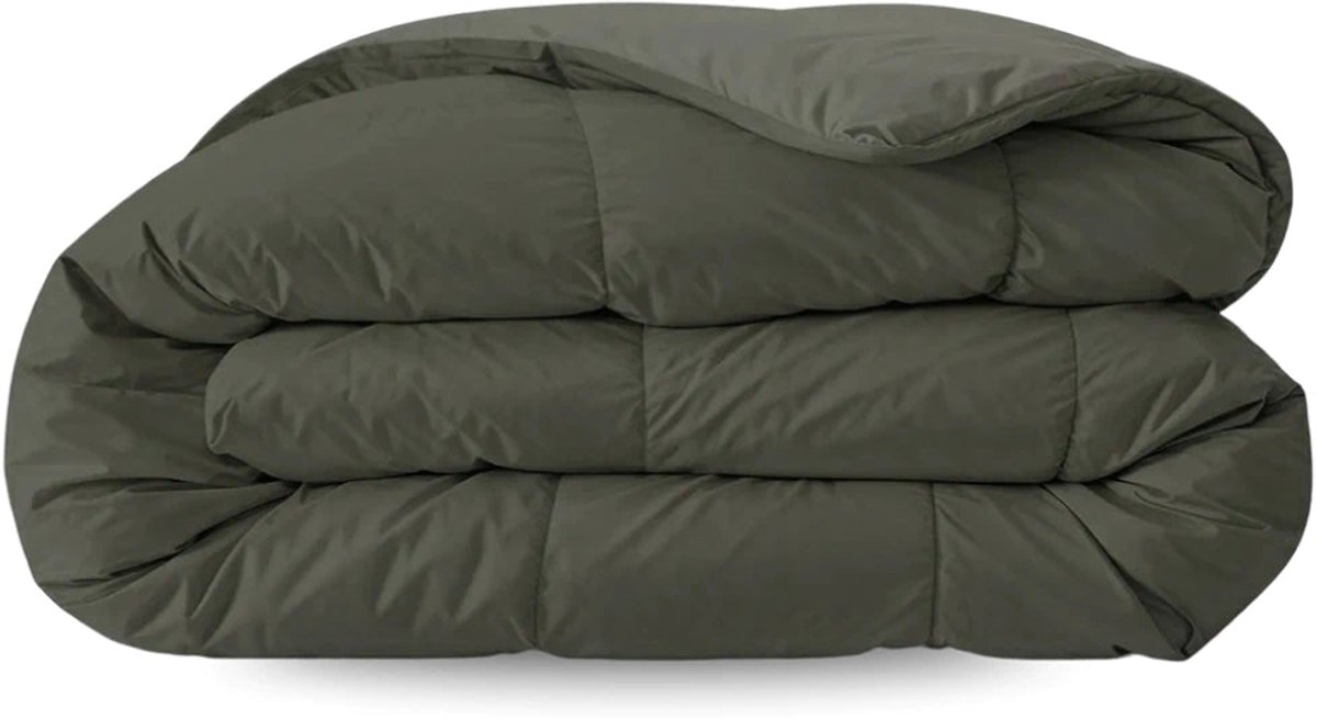 Zelesta Pure Uni Katoen Zomerdekbed - Olijfzwart 160x220cm