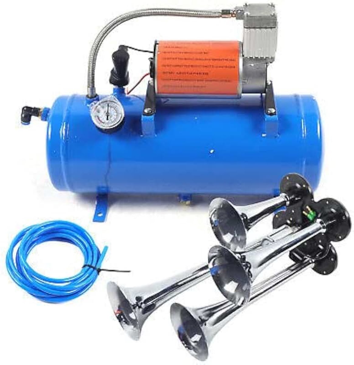 Air Horn Kit met Compressor Heavy Duty 12 V Suv Car Truck 150 Psi 6L Trompet voor bandeninflator, compleet systeem