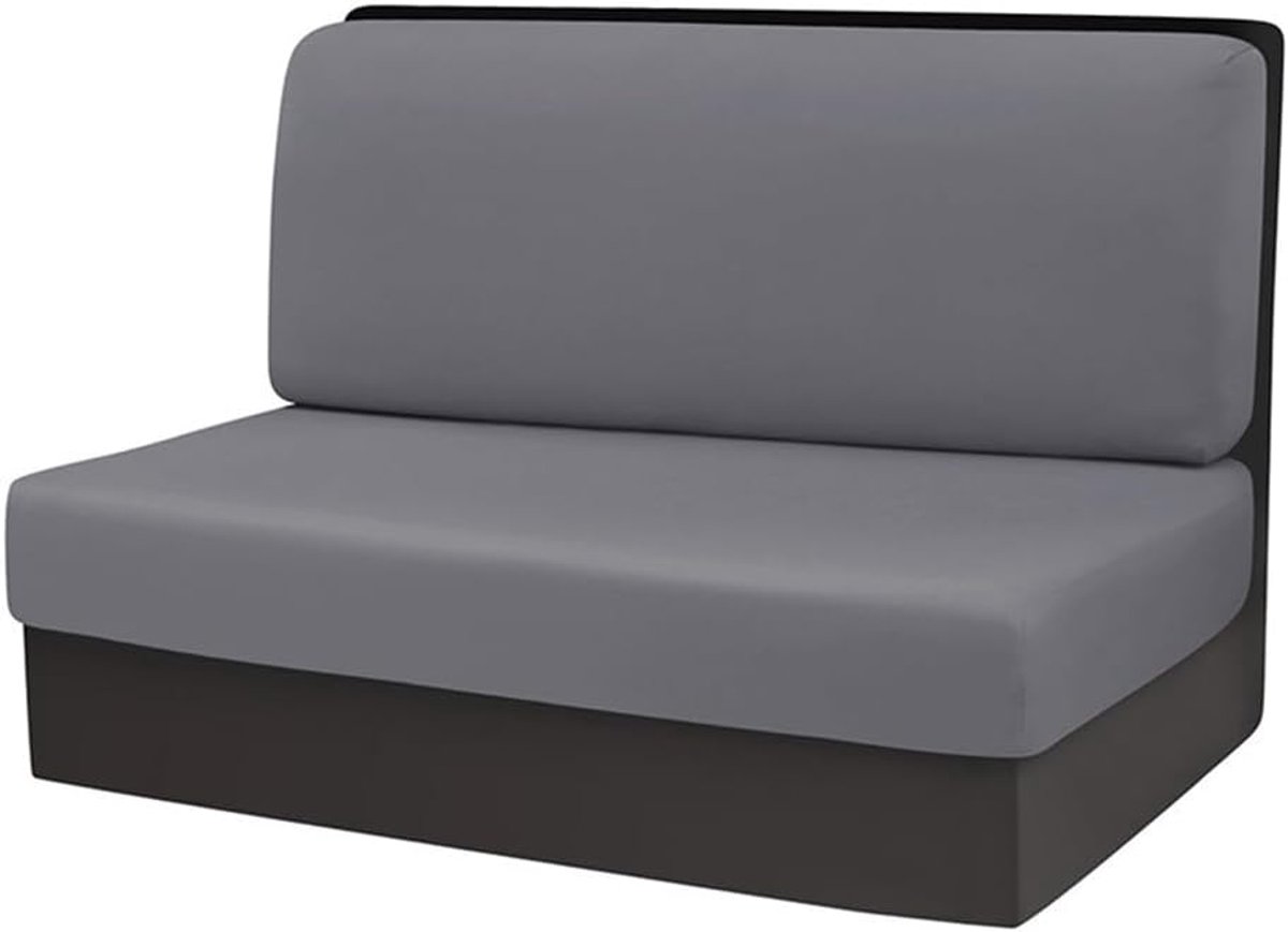 Camper-kussenslopen, spatwaterdicht rooster, elastische bankovertrekken voor caravans, stoelhoezen, dinette RV, stoelhoezen voor caravans, rugleuning- en bankhoes, 1 set, grijs