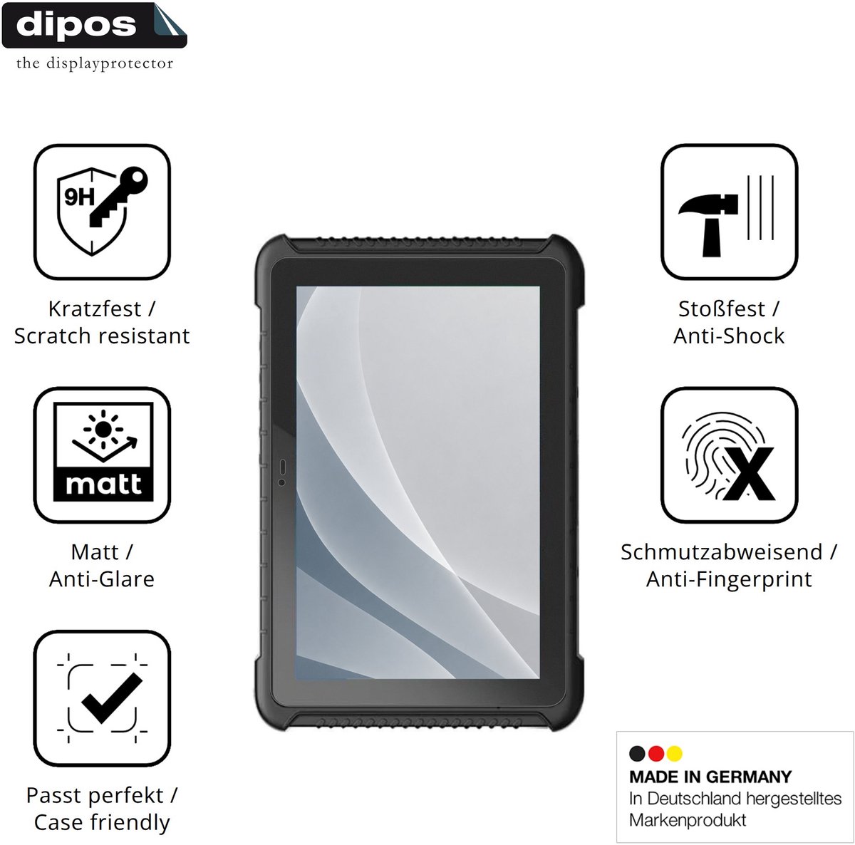 dipos – 2x Matte Pantserfolie geschikt voor Conker NS10 | 9H Screenprotector