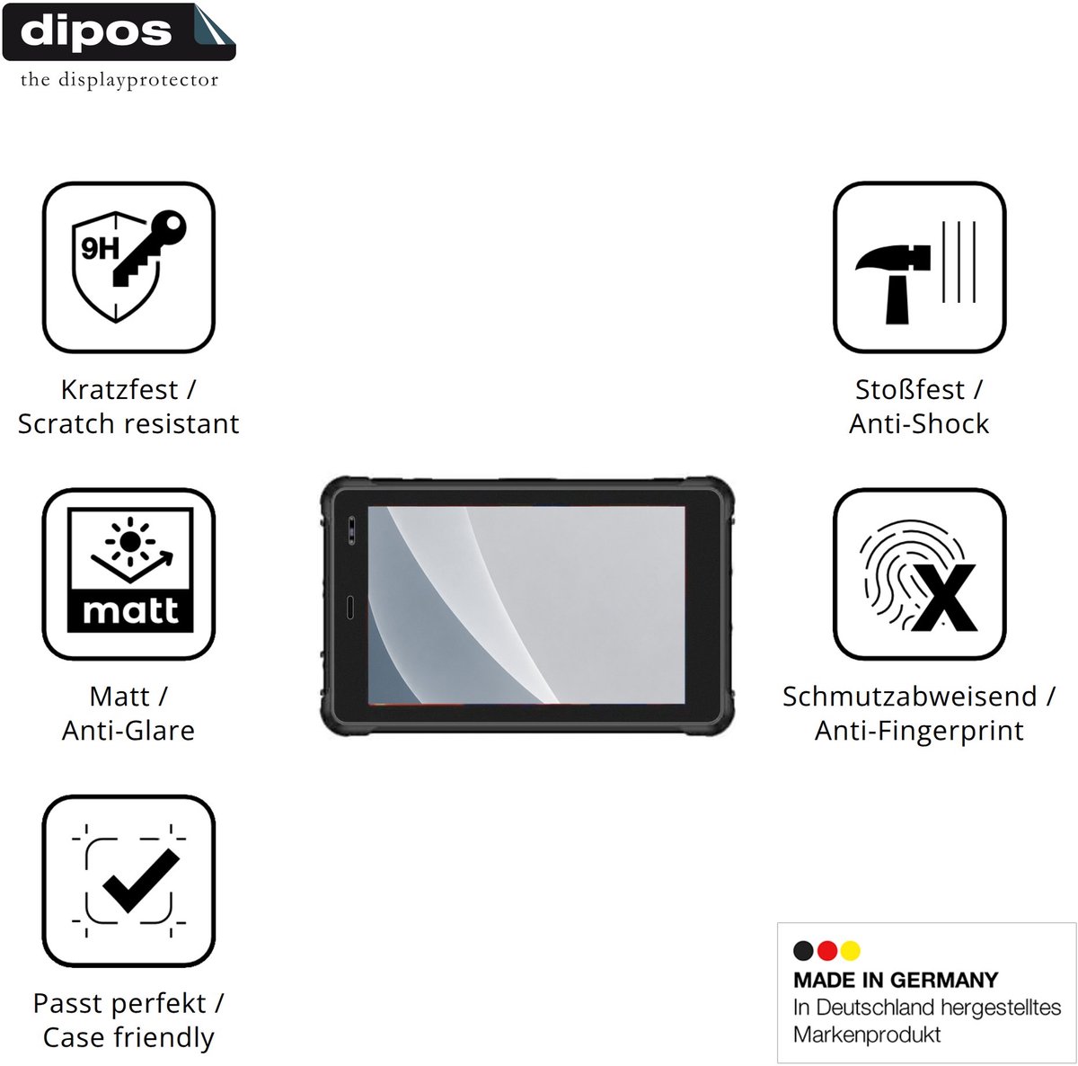 dipos – 2x Matte Pantserfolie geschikt voor Conker SX82 | 9H Screenprotector