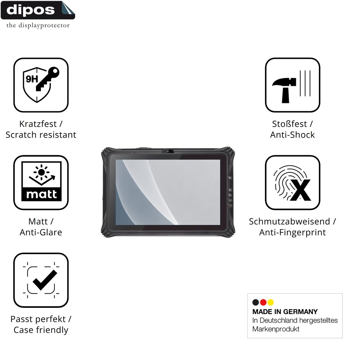 dipos – 2x Matte Pantserfolie geschikt voor Conker NS120 | 9H Screenprotector