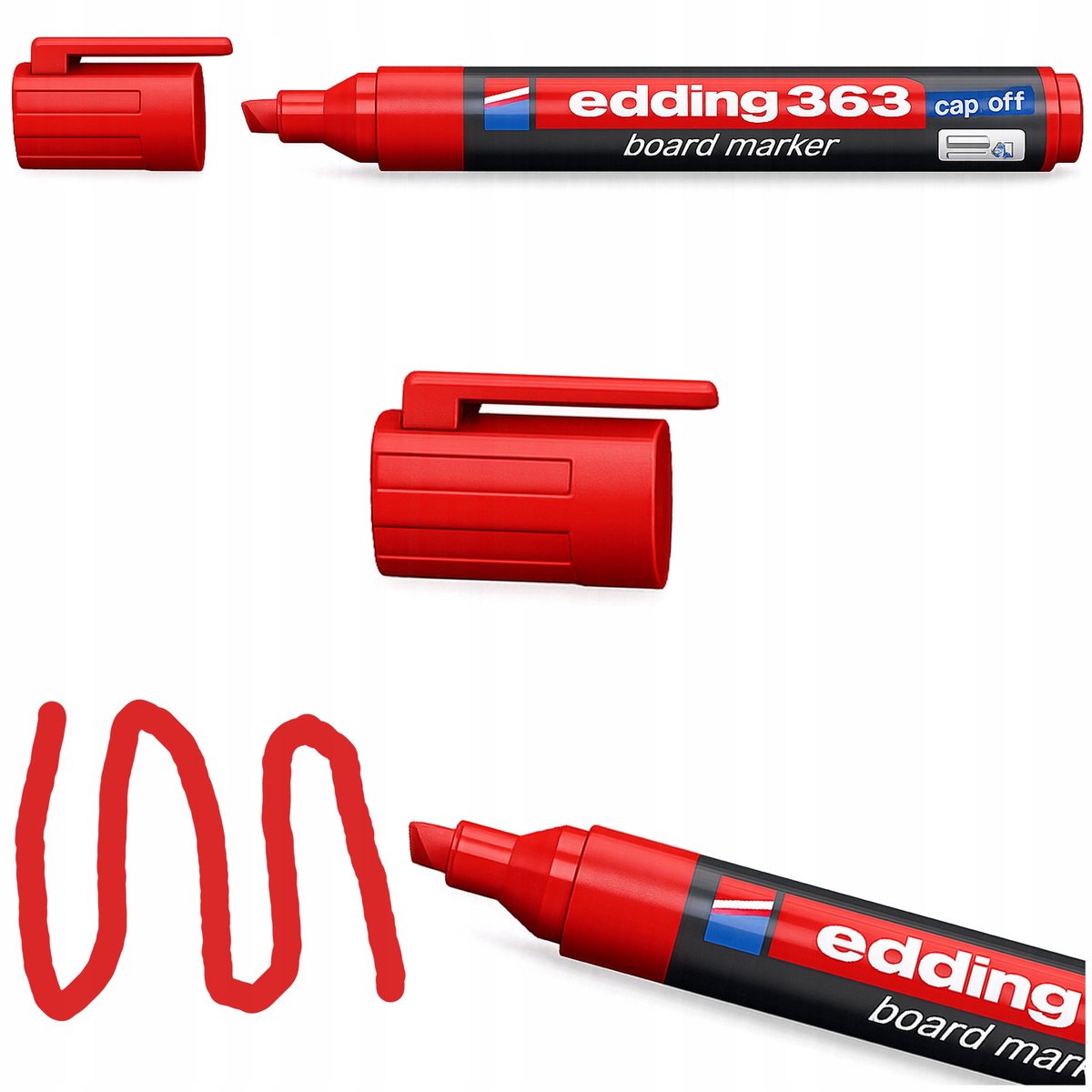 Edding whiteboard marker rood, 1,5 mm, droog uitwisbaar