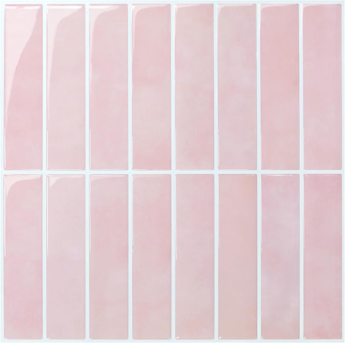 Tegelstickers voor keuken en badkamer, 3D-vinyl, zelfklevend, peel and stick waterdicht, zelfklevende wandtegels, decoratieve panelen voor keuken en badkamer, 10 stuks, 30,5 x 30,5 cm