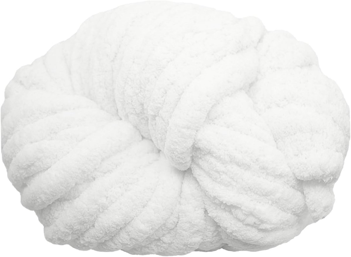 Dikke wolgaren, 250 g, voor volumineus armbreien, XXL grof gebreid, zacht wolgaren, om te haken, perfect voor het maken van huisdiermand, dekens, sierkussens, wit