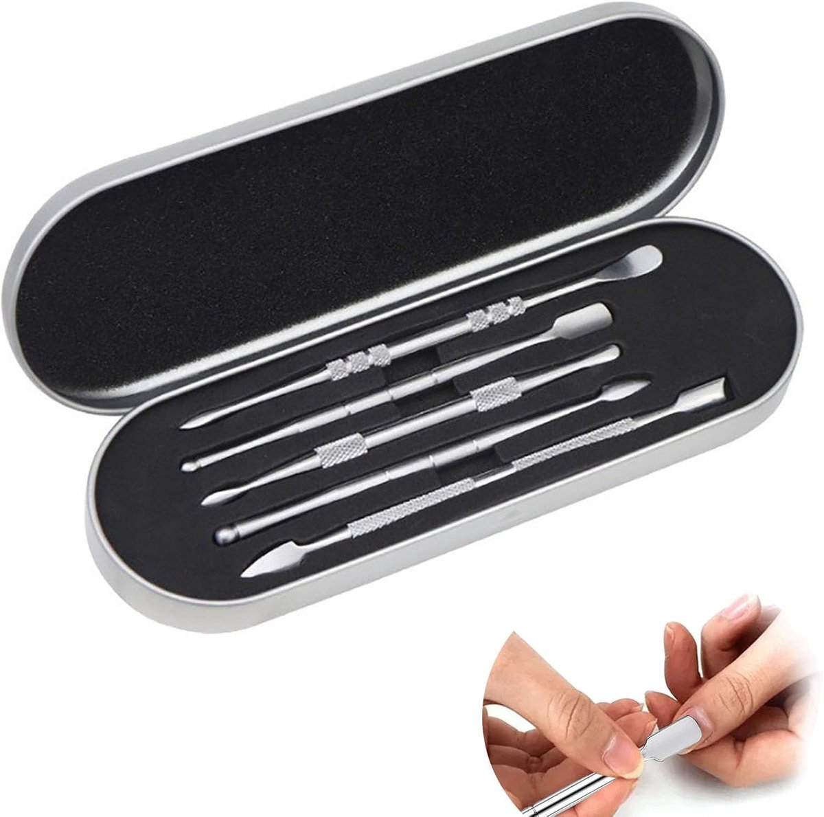 Carving Gereedschap, 5 STUKS Sculpting Gereedschap Roestvrij Staal Spatel Wax Carving Gereedschap Roestvrij Sculpting Gereedschap met Metalen Koffer voor Sculpting Detaillering Keramisch
