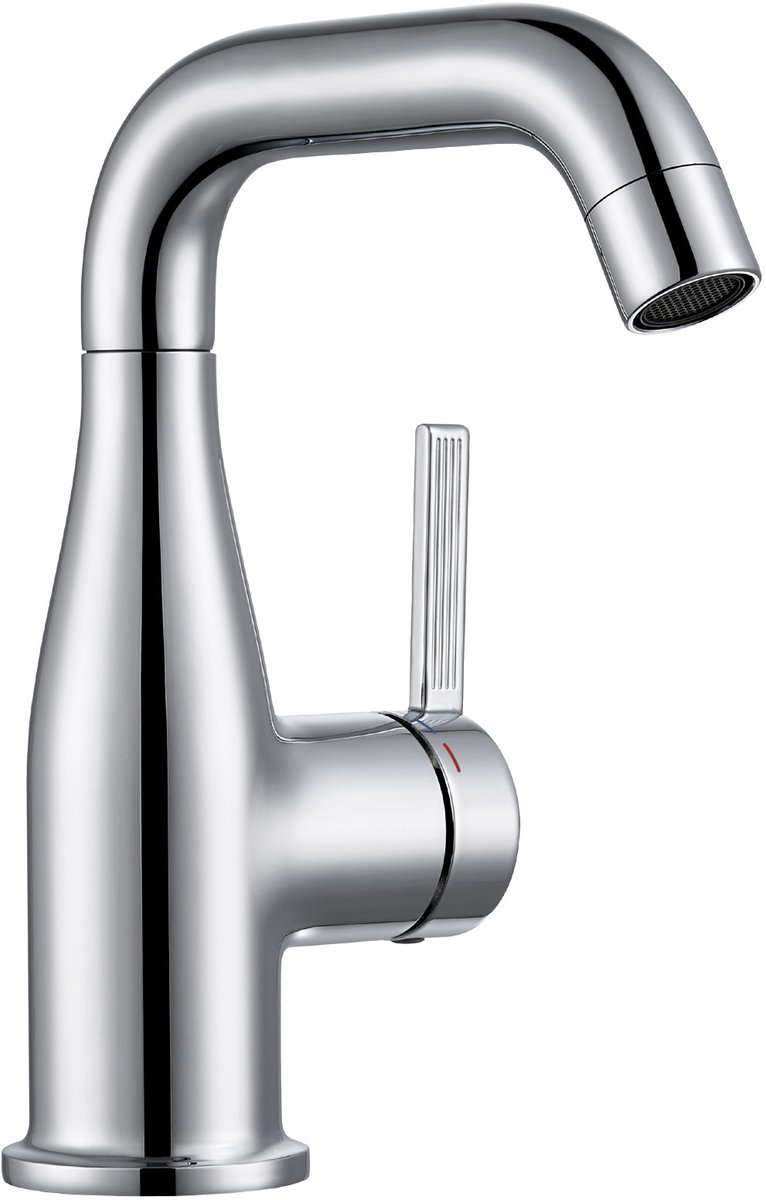 CECIPA MAX Wastafelkraan Wastafelmengkraan voor Badkamer - Eéngreepskraan voor Warm en Koud Water met Vervangbare Perlator - 360° Draaibare Uitloop - Chroom