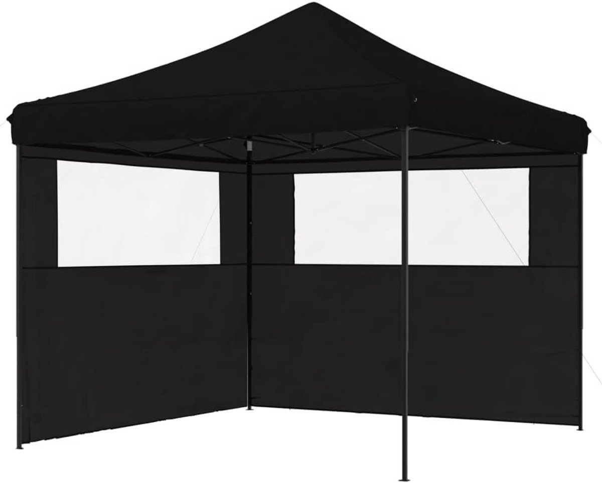 Opvouwbare Partytent - Pop-up Tent - Feestelijke Bijeenkomsten - Gepoedercoat Stalen Frame - 292 x 292 x 315 cm - Zwart