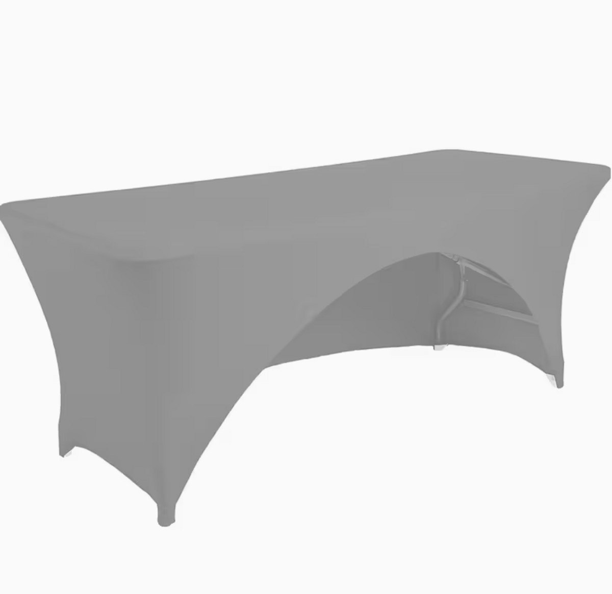Scoby - Tafelrok - Tafelhoes - Stretch Tafelhoes - Table Cover - Spandex - Geschikt voor Tafels van 183 × 76 cm - Grijs