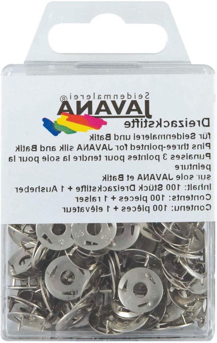 Trident Pinnen - Zijde Schilder pinnen - Zijde Schilderij Maken - Met Lifter - 100 Stuks - Zilver