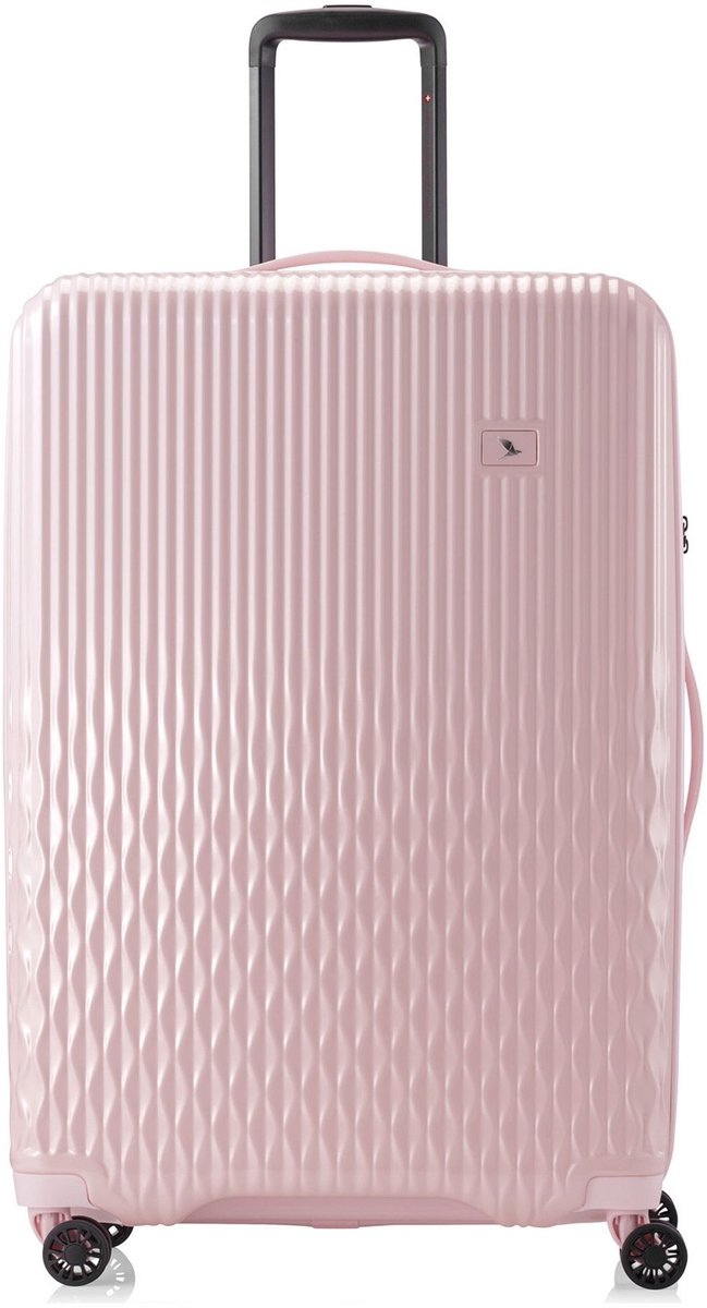 Pack Easy Flow 4 wielen Trolley L 75 cm met uitbreidingsplooi - Harde bagage - TSA slot - pink