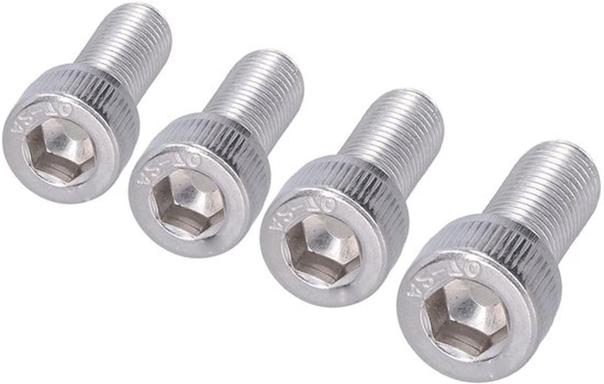 4 Stuks Hex Bout met Zeskantkop A2 RVS 1.25mm Fijne Pitch - Machinebevestiging Hardware 25mm - Metaalbewerking gereedschap