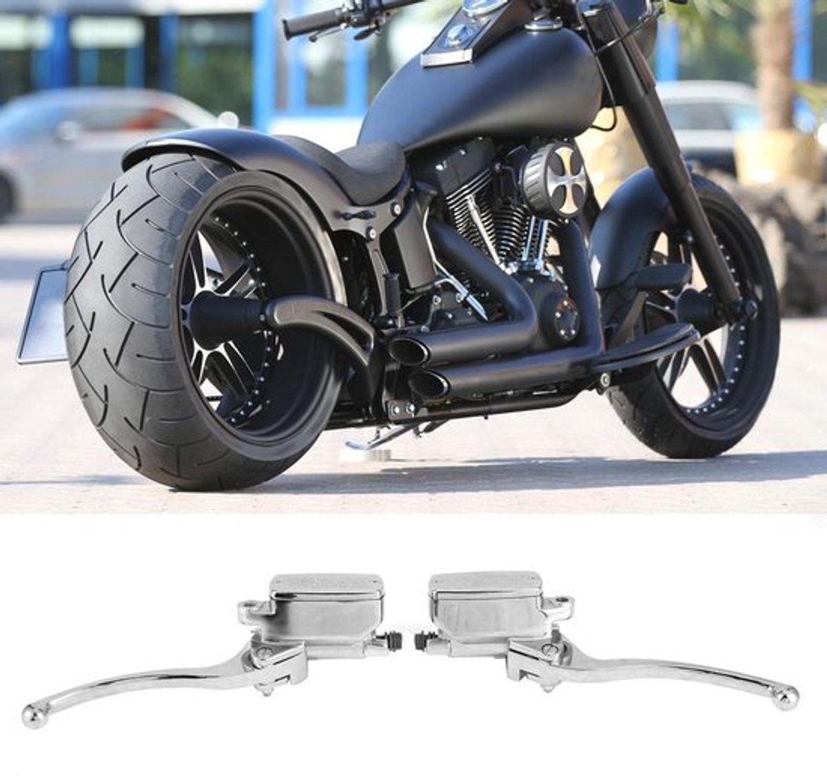 Hydraulische Rem Koppeling - Hoofdremcilinder Pomp - Universeel voor Motorfiets - 7/8in Stuur - Hoogwaardige Kwaliteit - Geschikt voor al..