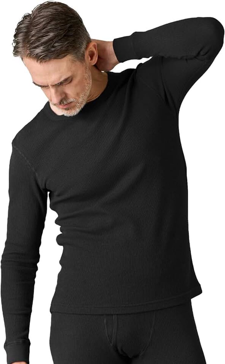 Thermische Top Katoen Lange Mouw Huidvriendelijk Base Layer T-Shirt Midweight M58