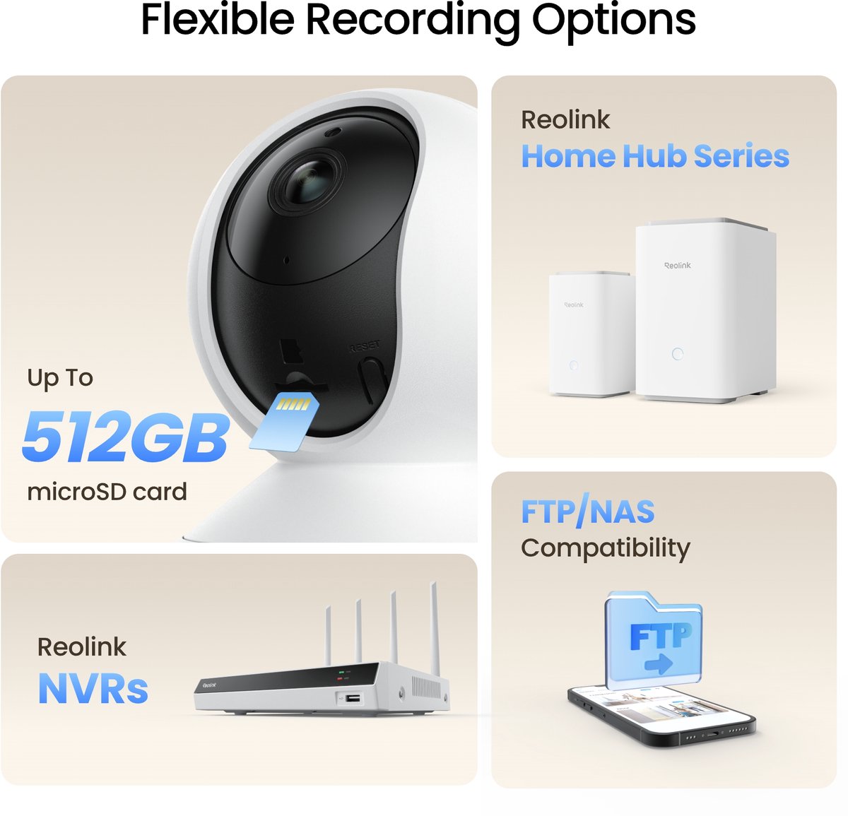 Reolink 4MP ultra hd indoor PT camera tweeweg audio 2.4/5 - afbeelding 3