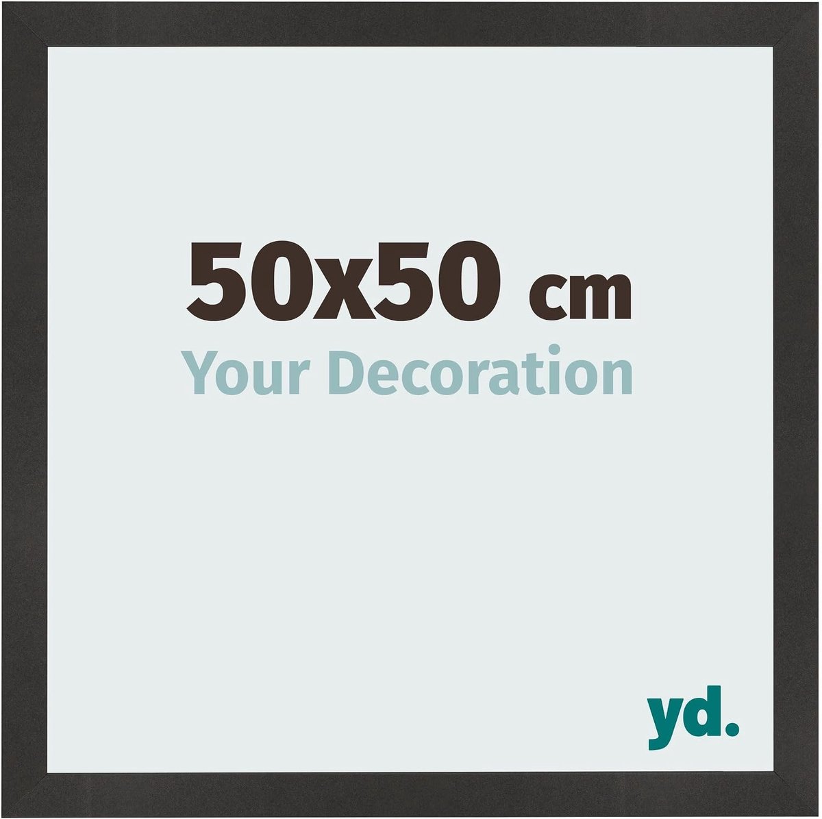 Fotolijst 50x50 cm - Zwart Mat - MDF met Acrylaatglas - Eenvoudig te Hangen - SnelShoppen