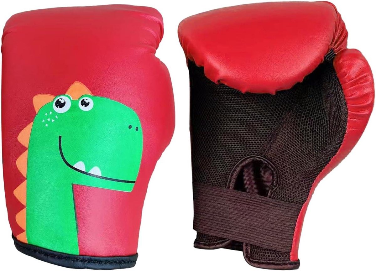 Kinder Bokshandschoenen - Kickboks Mitts Junior - Sport Training - Ademend Zweet-afvoerend - Leeftijd 3-8 jaar - Rood