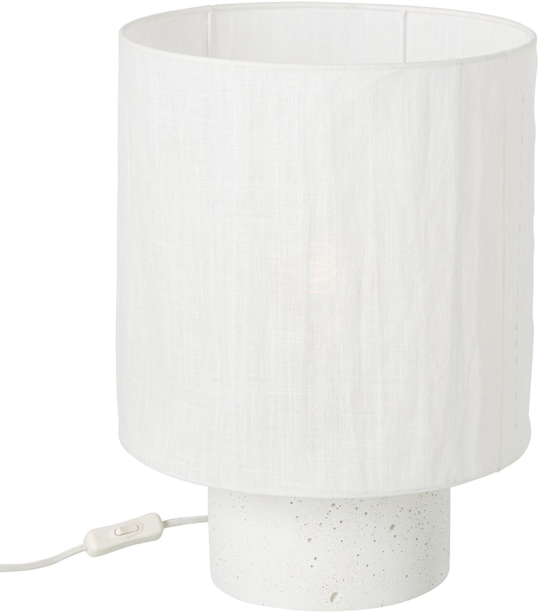 J-Line Tafellamp - cement - wit - medium