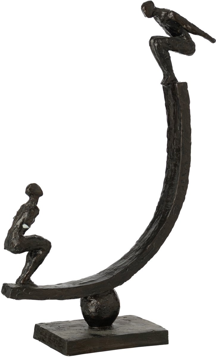 J-Line Balancerende personen - polyresin - zwart