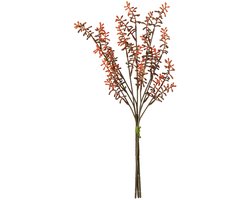 J-Line Myrica - synthetisch - oranje - 2 sets van 3