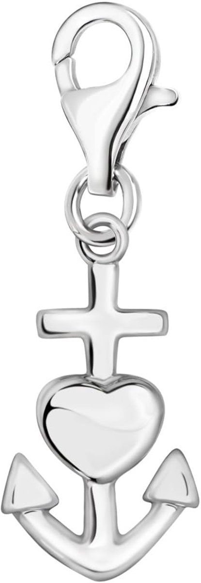 Verzilverd Hartjes Thema Charm Bedel Hangers voor Armbanden en Accessoires