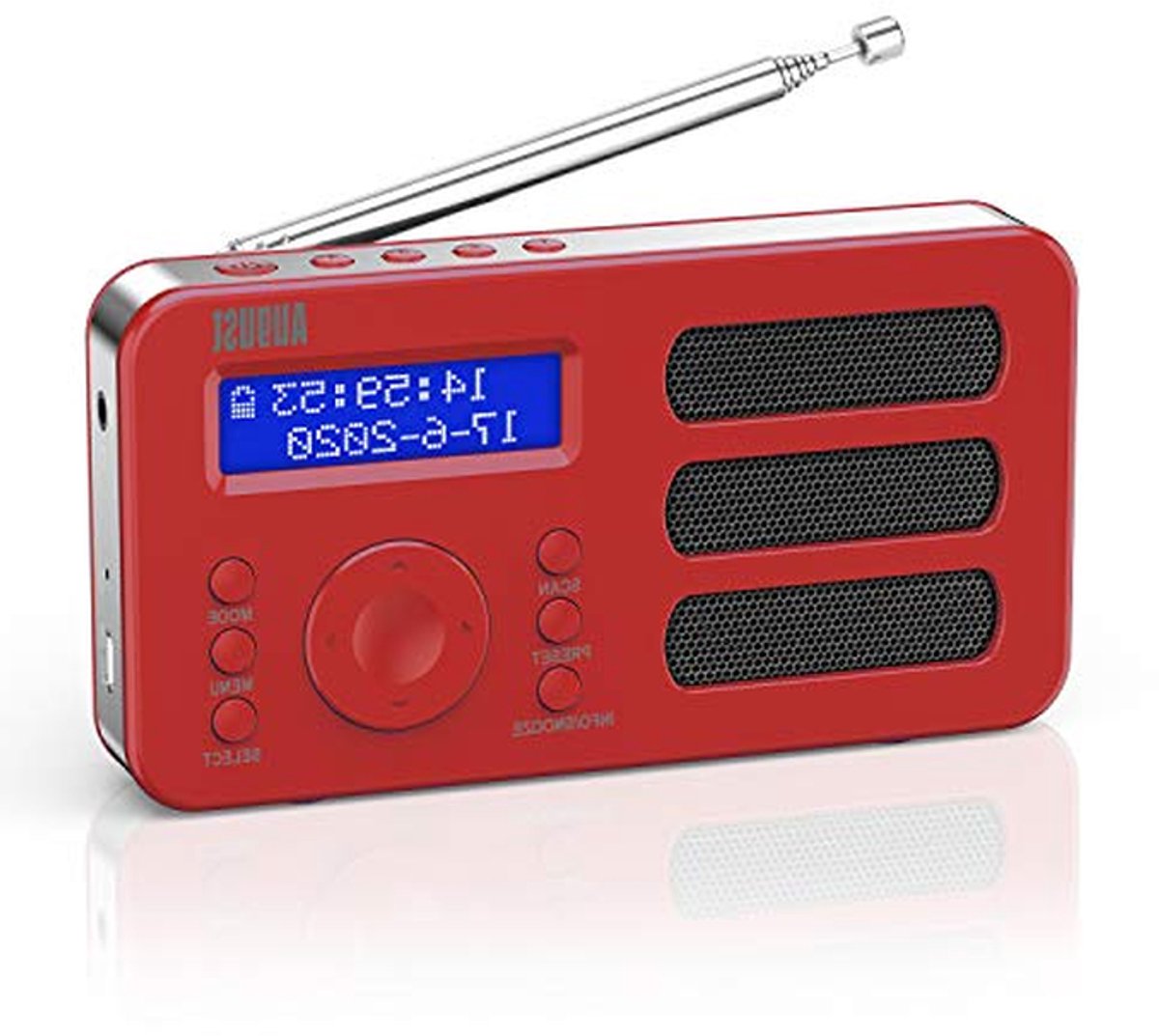 Draagbare Radio - Digitale Radio - Stations Ontvangen - Oplaadbare Batterij - 40 Voorkeuzestations - Zwart