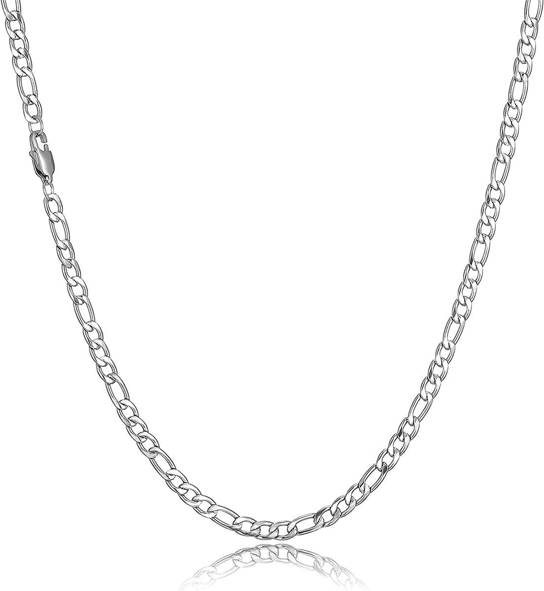 Halsketting voor heren, zilver/goud/zwart, roestvrij staal, voor heren, cadeau 45/50/56/66 cm