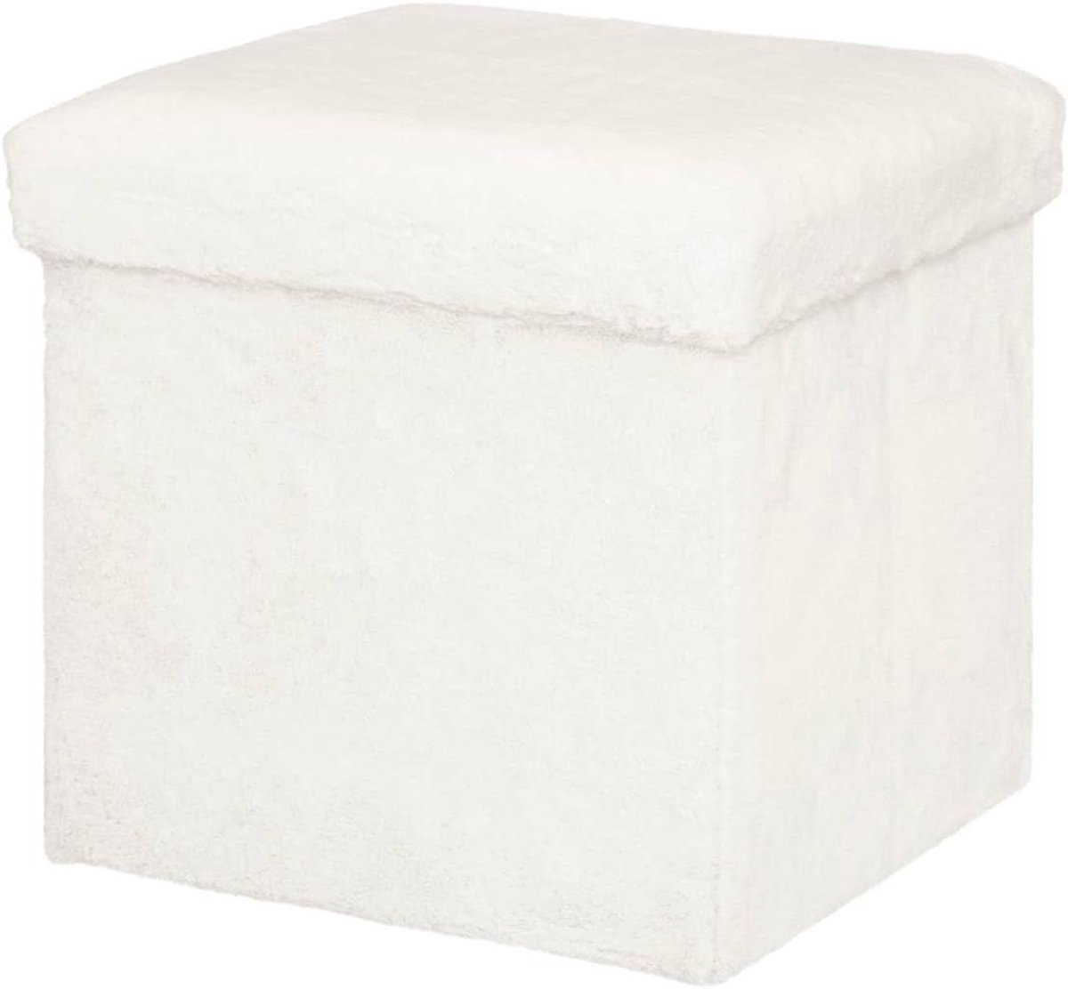 Zitzak - Poef - Ontspannen Zitten - Stijlvol Design - 38 x 38 x 38 cm - Wit